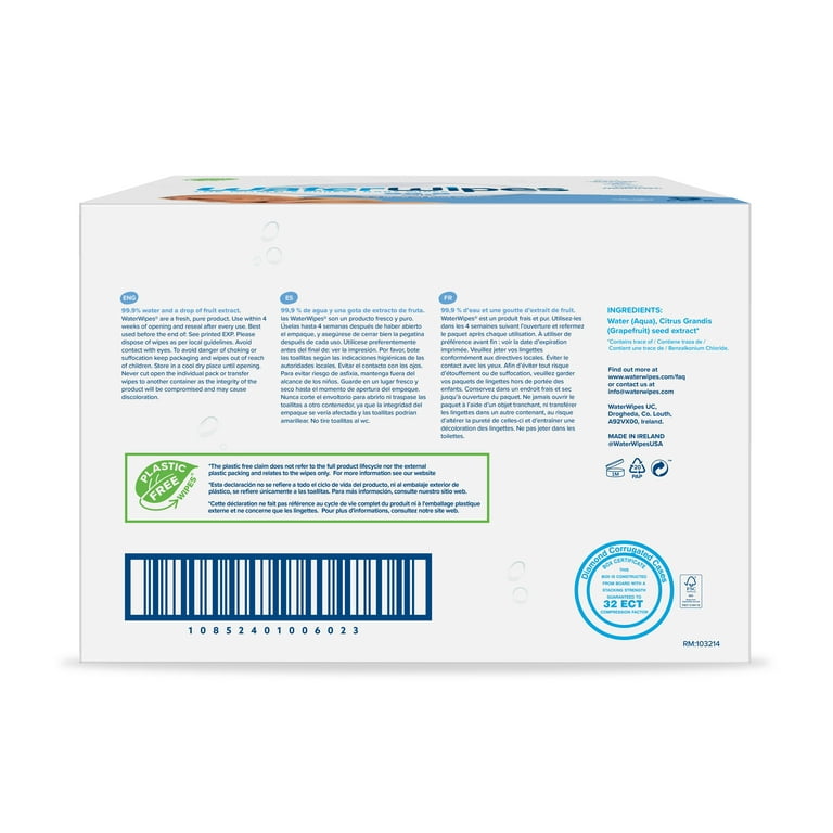WaterWipes Original Unscented 99.9% Water Based Baby Wipes - 240 Count -  Safeway