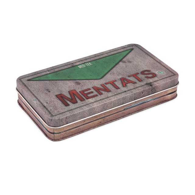 Plato de metal Storage Tin réplica de Fallout Mentats