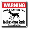 thumbnail image 1 of SignMission WD-ENGLISH SPRINGER SPANIEL 12 x 8 in. Area Patrolled Guard Dog Lover Owner Vets English Springer Spaniel Security Sign, 1 of 1