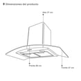 thumbnail image 2 of Combo Parrilla empotrable y campana de cristal curvo templado para pared 6 quemadores acero inoxidable Supra DOZZA, 2 of 4