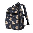 thumbnail image 2 of Golden Retriever Puppy and Dog Paw Backpack for School, Cute School Bag with Adjustable Shoulder Straps and Padded Back, 15.25"x11.5"x5.25", 2 of 5