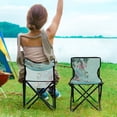 thumbnail image 5 of 600D Oxford Camping Chair Portable Foldable Chair Supports 220 lbs for Picnic, Fishing, Backpacking Flowers and Butterflies Flying, 5 of 8