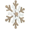 thumbnail image 3 of Northlight Natural Wooden Snowflake Christmas Wall Decoration - 17.75 - Beige and White, 3 of 8