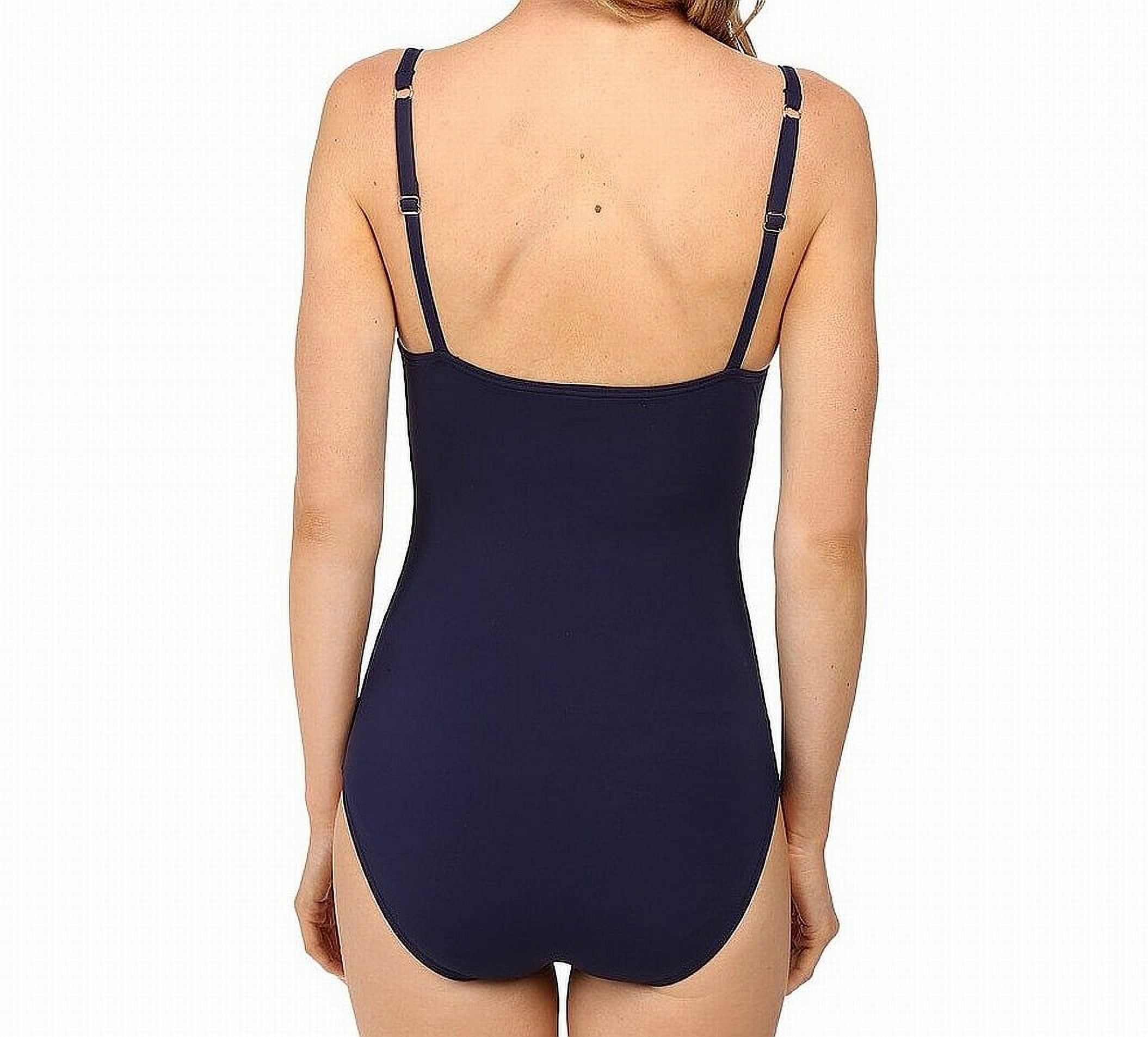 Pearl Over-the-Shoulder V-Neck One-Piece Swimsuit