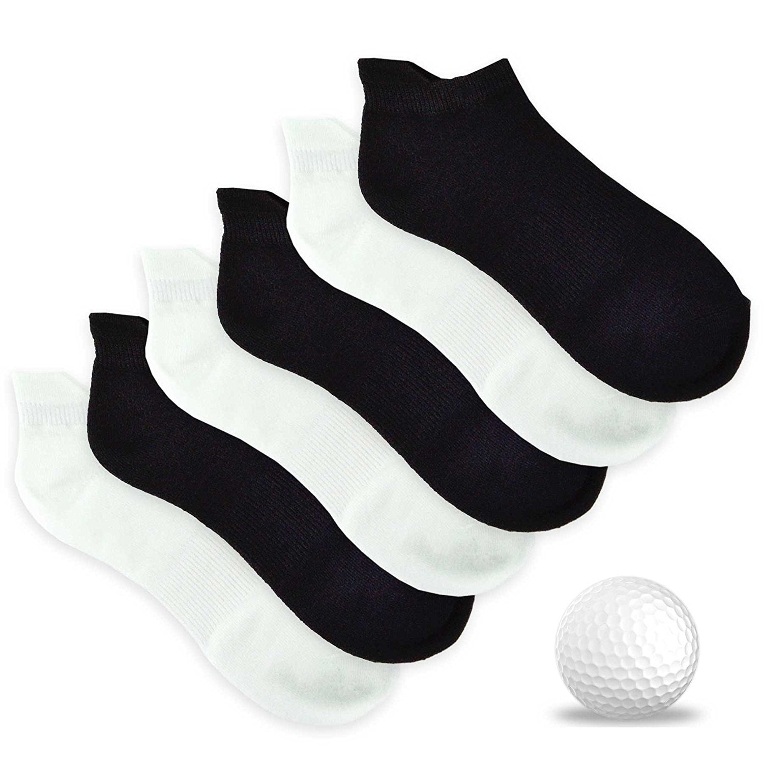 TeeHee Women's Golf Socks No Show Socks 6Pairs Assorted (Solid
