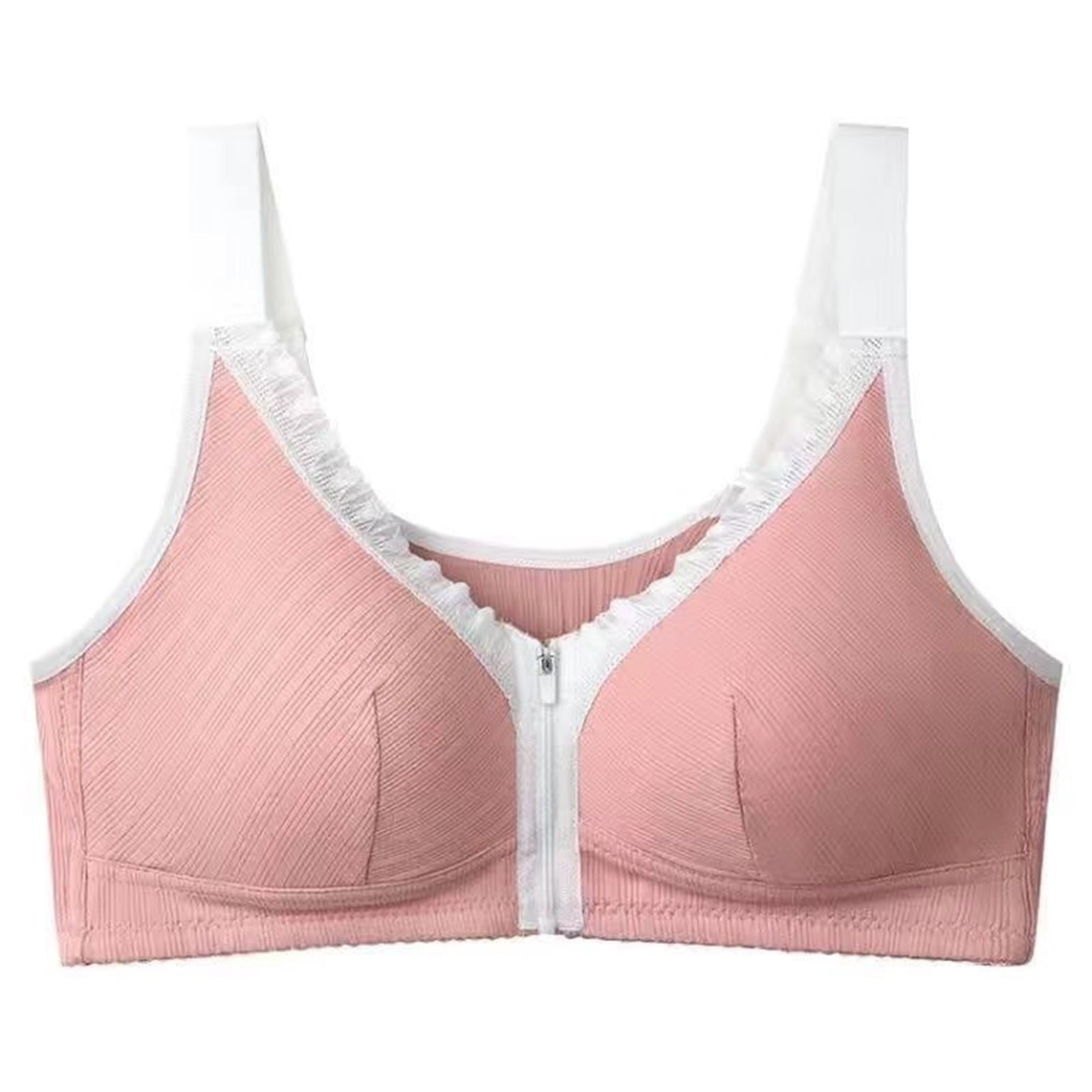 QUYUON Seamless Bras Large And Thin Women's Underwear Without Underwire,Gathered  And Breathable Active Fit Unlined Demi Bra Pink 4XL 