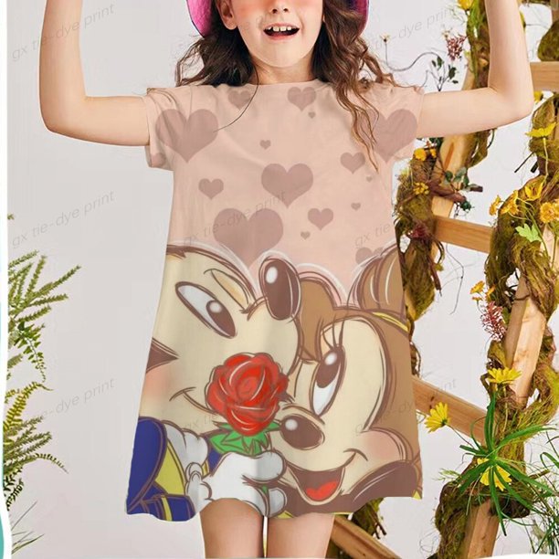 Vestidos infantiles de princesas de Disney para niñas, cumpleaños, Pascua, Cosplay, vestido de ratón, disfraz de chico, ropa para niñas pequeñas, 2-12T Wea3T Gao Jinjia LED