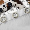 thumbnail image 5 of Feelyou Cow Print Gamepad Black Out Curtains, Hippie Western Cactus Curtains Pack of 2 (42x63 Each), Tribal Cowgirl Cowboy Bedroom Curtains, Window Curtains Decor, 5 of 7
