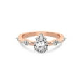 thumbnail image 4 of IGI Certified 3 Carat Pear Shape Lab Grown Diamond Engagement Ring | 14K Rose Gold | Sheryl Marquise Side Stone Diamond Ring | FG-VS1-VS2 Quality Friendly Diamonds, 4 of 6