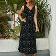 thumbnail image 4 of KH pattern Sleeveless Dress Long veiled dresses Woman fashion, 4 of 6