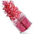 thumbnail image 5 of DEBGFS Paillettes Holographiques Rouges Épaisses Fines Festival Cosmétique Paillettes Épaisses Ongles Corps Visage Fard à Paupières Cheveux Résine Paillettes Dégradé Paillettes Scintillantes Flocons Hexagone Arts et Artisanat Paillettes, 5 of 5
