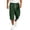 Dark Green, variant on LTTVQM Men's Casual Athletic Capri Pants Mixed Check Plaid All Over Print Drawstring Cropped Cargo Trousers, Beach Hiking Daily Wear Capri Shorts Blue M