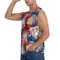 thumbnail image 3 of Pofeuu Hawaiian Style Print Men's Muscle T-Shirt, Sleeveless, Muscle Tank, Classic Muscle Tee Top For Men Casual Sleeveless Muscle T-Shirt Trendy Clothes-Medium, 3 of 7