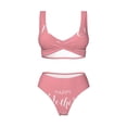 thumbnail image 4 of Rocae Happy Mother's Day for Bikini Set for Women Two Piece Sexy High Swimsuits Split Crossover Bikini Small, 4 of 9