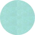 thumbnail image 1 of Ahgly Company Tapis Rond Lavable en Machine Intérieur Transitionnel Moyen Turquoise Vert, 5 Pieds Rond, 1 of 7
