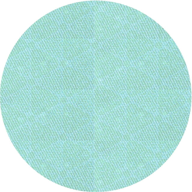 Ahgly Company Machine Washable Indoor Round Transitional Medium Turquoise Green Area Rugs, 8' Round