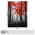thumbnail image 4 of Pratyus Red Tree Black and White Forest Theme Super Soft Flannel Blanket for All Seasons, Lightweight and Wrinkle-Resistant Blanket for Bed Sofa Living Room Decor 50x60in, 4 of 6