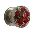 thumbnail image 2 of Rose Design Retro Decorative Door Handle - Functional Replacement Knob for Home Entryways Bedrooms Easy Screw Mount Hardware, 2 of 5