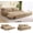 Camel, variant on 73.2" Queen 3‑In‑1 Convertible Sleeper Sofa Bed, Corduroy Pull Out Multi‑Functional Loveseat, Orange