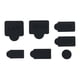 thumbnail image 1 of 7pcs Black Silicone Dust Cover Set Interface Dust Cover Dustproof Plug for PS5 Game Console Accessories Parts, 1 of 1