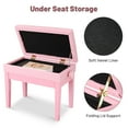 thumbnail image 6 of Yescom Adjustable Duet Piano Bench PU Leather Padded Wooden Keyboard Storage, 6 of 12
