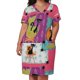 thumbnail image 3 of Vestido de noche para mujer prenda holgada con bolsillos estilo RETRO de los años 60 gatos modernos de mediados de siglo para verano, 3 of 7