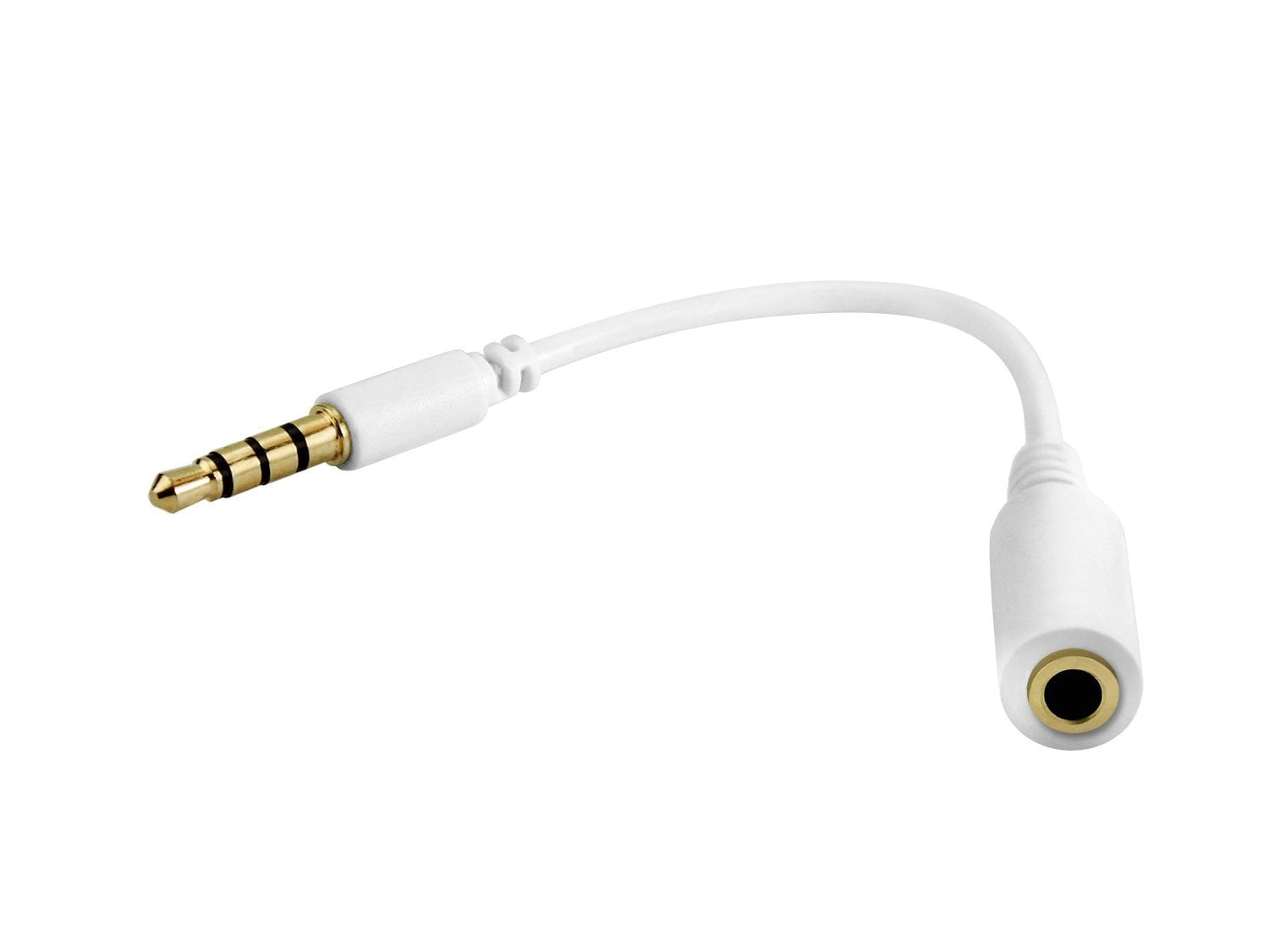 Slim 3.5mm Pin to 3.5 mm Input MiniJack Adapter Extender Jack