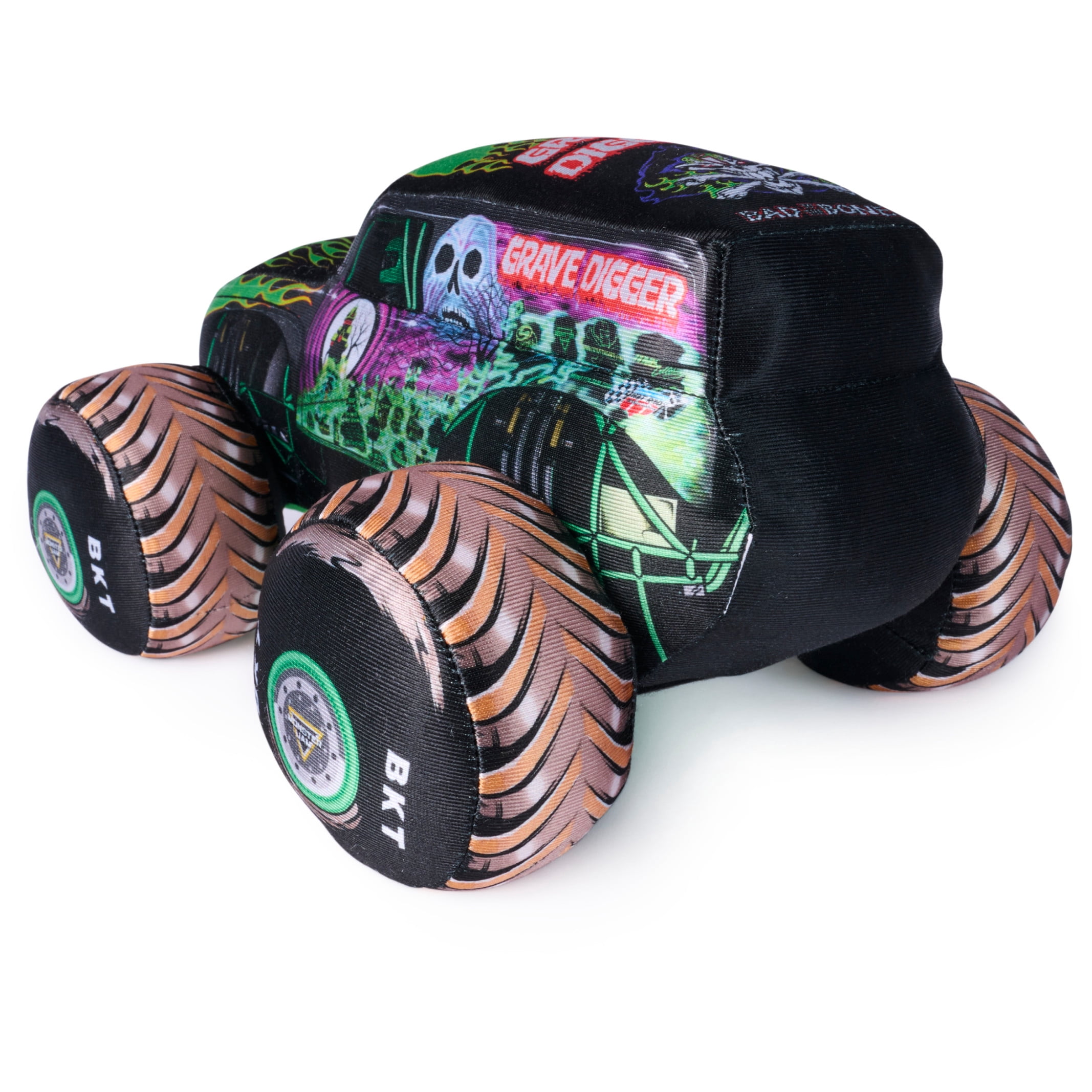 Monster Jam Grave Digger Plush Truck with Lights & Sound Effects, Ages 3 and Up, 10”