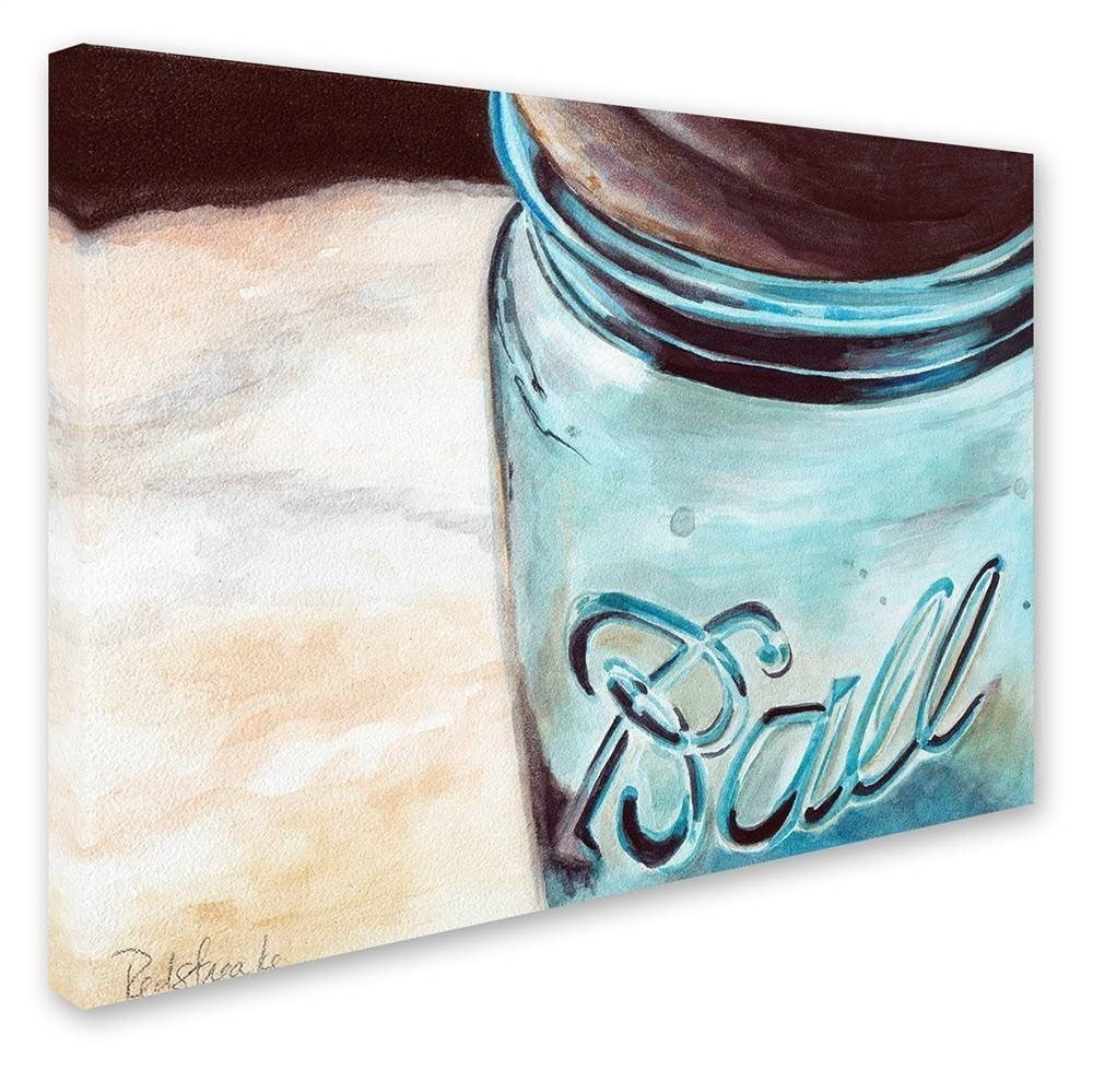 Trademark Fine Art "Ball Jar" Canvas Art by Jennifer Redstreake