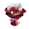 thumbnail image 3 of Ramo de flores de punto, regalo para el día de la madre, adorno artificial, flor de punto para Rojo, 3 of 9