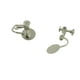 thumbnail image 2 of 10 piezas de aretes sin perforar con cierre de rosca y almohadilla adhesiva plana. Plata, 2 of 7