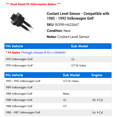 thumbnail image 2 of Coolant Level Sensor - Compatible with 1985 - 1992 Volkswagen Golf 1986 1987 1988 1989 1990 1991, 2 of 2