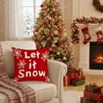 thumbnail image 6 of Christmas Decorative Pillow Covers 18x18" Christmas European Linen Sofa Cushion Cushion Cushion Holiday Decors for Couch Bed Sofa Bedroom Living Room, 6 of 7