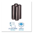thumbnail image 2 of Recycled Low-Density Polyethylene Can Liners, 33 gal, 1.2 mil, 33" x 39", Black, Perforated, 10 Bags/Roll, 10 Rolls/Carton, 2 of 2