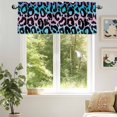 thumbnail image 6 of Ombre Leopard Valances for Windows, 42 x 18in, Print Colored Gradient Rod Pocket Kitchen Valance Curtain Light Filtering Window Treatments for Living Room Bedroom, 1 Panel, 6 of 7