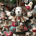 thumbnail image 6 of Acrylic Patchwork Animal Flat Style Ornaments - Cute Animal Figures for Christmas Tree Decor and Home Decoration, Hanging Pendants for Xmas Holiday, 6 of 8