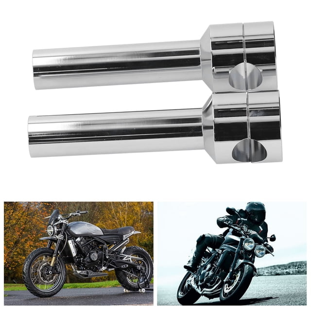 2pcs 25mm Motorcycle Handlebar Risers, Handlebar Bar Risers Mount Clamp Adaptor Kit Aluminum Alloy Motorcycle Modification