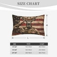 thumbnail image 4 of JUNZAN Patriotic Deer Soldier Salute Pillow Cases Standard Size, with Envelope Closure Bed Pillow Cases(without pillow core),14"x20" inches, 4 of 5