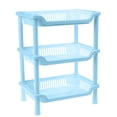thumbnail image 4 of HLONK Rectangular 3-Tier Storage Rack - Durable Plastic Organizer for Bathroom & Kitchen  Freestanding Shelving Unit  Tools & Home Improvement Deals Savings Essentials(Blue), 4 of 7