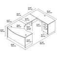 thumbnail image 6 of Series C 60W RH Bow Front U Desk with Drawers in Mocha Cherry - Engineered Wood, 6 of 7