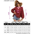 thumbnail image 4 of Women Peplum Tops Puff Sleeve Cotton Babydoll Swing Henley Shirts Button Up Loose Ruffle Hem Blouse, 4 of 5