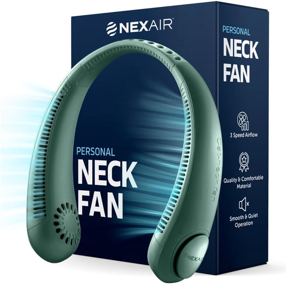 Ventilador de cuello NEXAIR portátil sin aspas de 3 velocidades y 2400 mAh