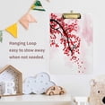 thumbnail image 7 of GZHJMY Valentine's Day Cherry Blossom Flower Acrylic Clipboard Letter Size 9" x 12.5" Decorative Clipboard with Low Profile Silver Metal Clip for Office School Student Women Whiteboard Clipboards, 7 of 7