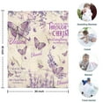 thumbnail image 4 of Beige Butterfly Text Pattern Blanket,Comfortable Soft Flannel Throw Blanket,All Season,Warm Lightweight Blankets for Sofa Bed Couch Living Room Chair,30"x40", 4 of 4