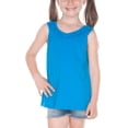 thumbnail image 2 of Kavio! Girls 3-6X Sheer Jersey V Neck Ruffle Yoke Tank Flamingo 4, 2 of 2