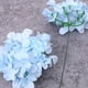 thumbnail image 3 of Flores artificiales Hi-Yoco, hortensia de seda, color azul claro, 28 unidades, 3 of 7