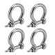 thumbnail image 4 of 4Pcs 304 Stainless Steel Shackle Screw Pin D Ring Bow Shape Anchor Load Clamp ReplacementM12, 4 of 5