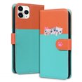 thumbnail image 1 of Compatible avec iPhone 11 Pro Max Étui Portefeuille Motif Animaux Mignons avec Fentes pour Cartes Couverture Rabattable, 1 of 5