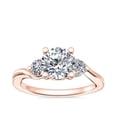 thumbnail image 1 of 0.75 T.C.W Round Shape Natural Diamond Latest Design Three Stone Wedding Ring for Ladies Solid 14K Rose Gold Size 8, 1 of 8