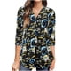 thumbnail image 2 of Pntutb verano mujer media manga estampado botón tops blusa cuello en V camisa pulóver Pntutb Pntutb-528, 2 of 9